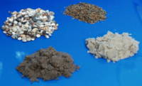 Picture of different gravels and sands